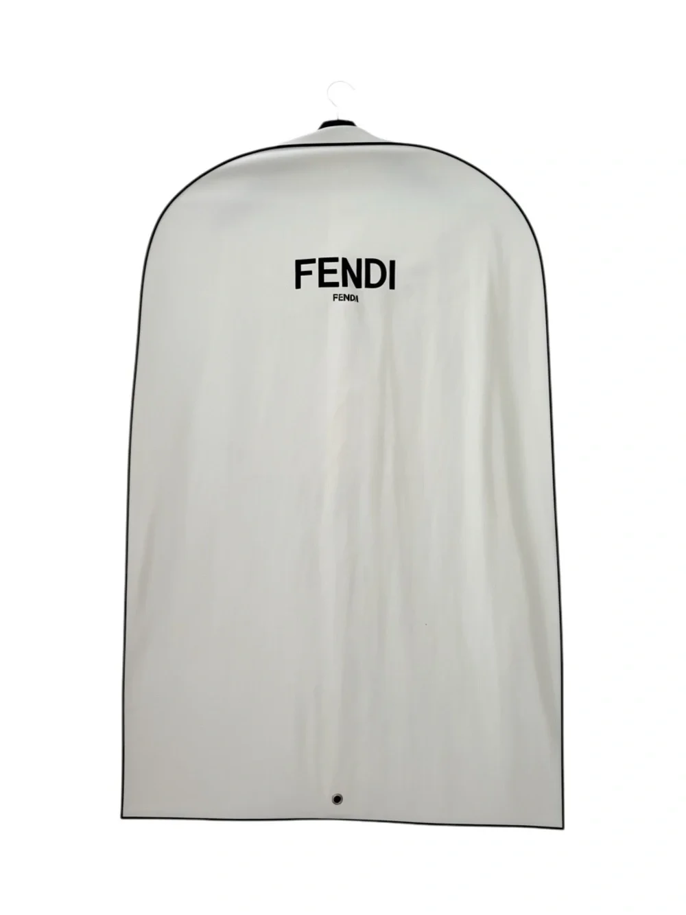 Fendi White Garment Bag with Black Trim